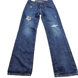 Abercrombie Kids Jeans Boys 12 Classic Straight Denim Dark Wash Distressed